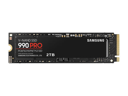 SAMSUNG 990 PRO SSD 2TB PCIe Gen4 NVMe M.2 Internal Solid State Hard Drive, Upto 7,450MB/s, Fast Speed for Gaming Heat Control, Direct Storage and Memory Expansion, MZ-V9P2T0B/AM [Canada Version]