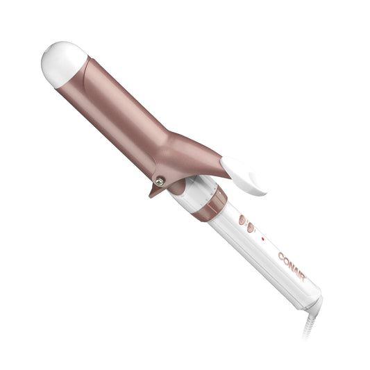 Conair Double Ceramic 1 1/2-Inch Curling Iron, 1 ½ inch barrel produces soft waves – for use on medium and long hair, Hair curler