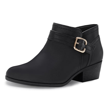Athlefit Ankle Boots for Women, Pointed Toe Chunky Low Heel Short Boots 🍁 All In One Marketplace Canada