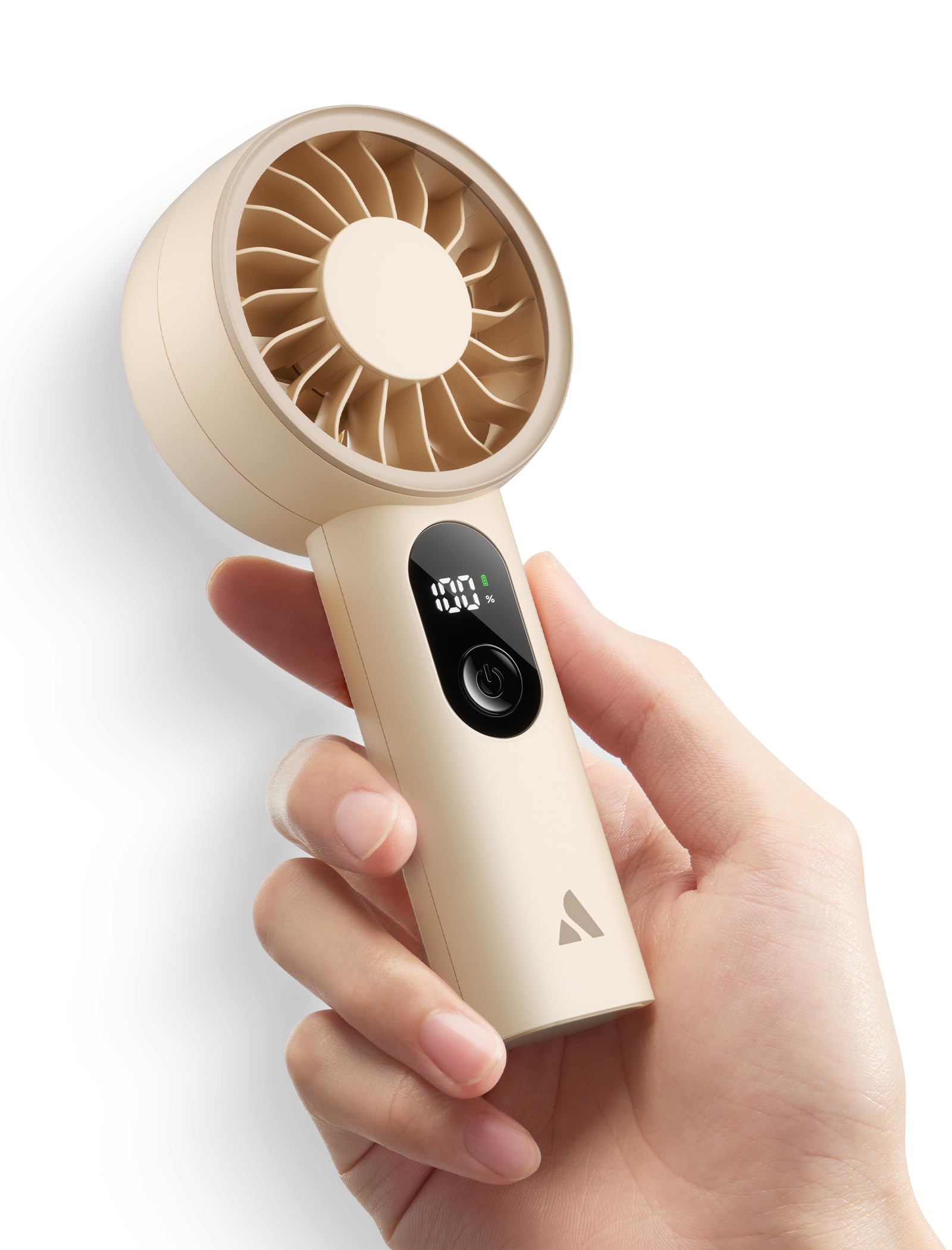 Aecooly Mighty Portable Fan, Powerful Handheld Fan, USB Rechargeable [10H Max Cooling Time], Mini Personal Battery Powered, Pocket for Travel, Summer, Gifts for Women, Girls -Beige - Available at All In One Marketplace Canada