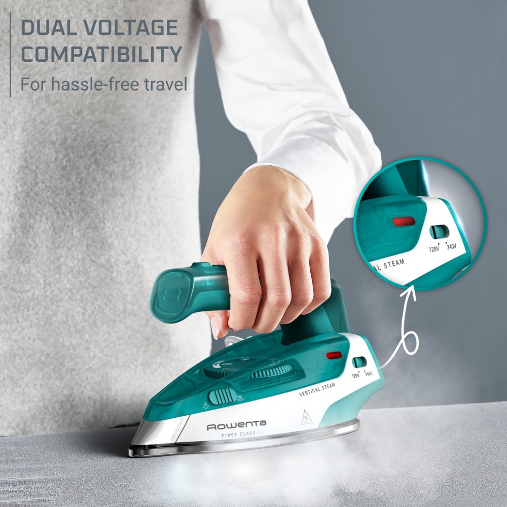 Rowenta Mini Travel Steam Iron, Compact, Dual Voltage, Foldable Mini Iron