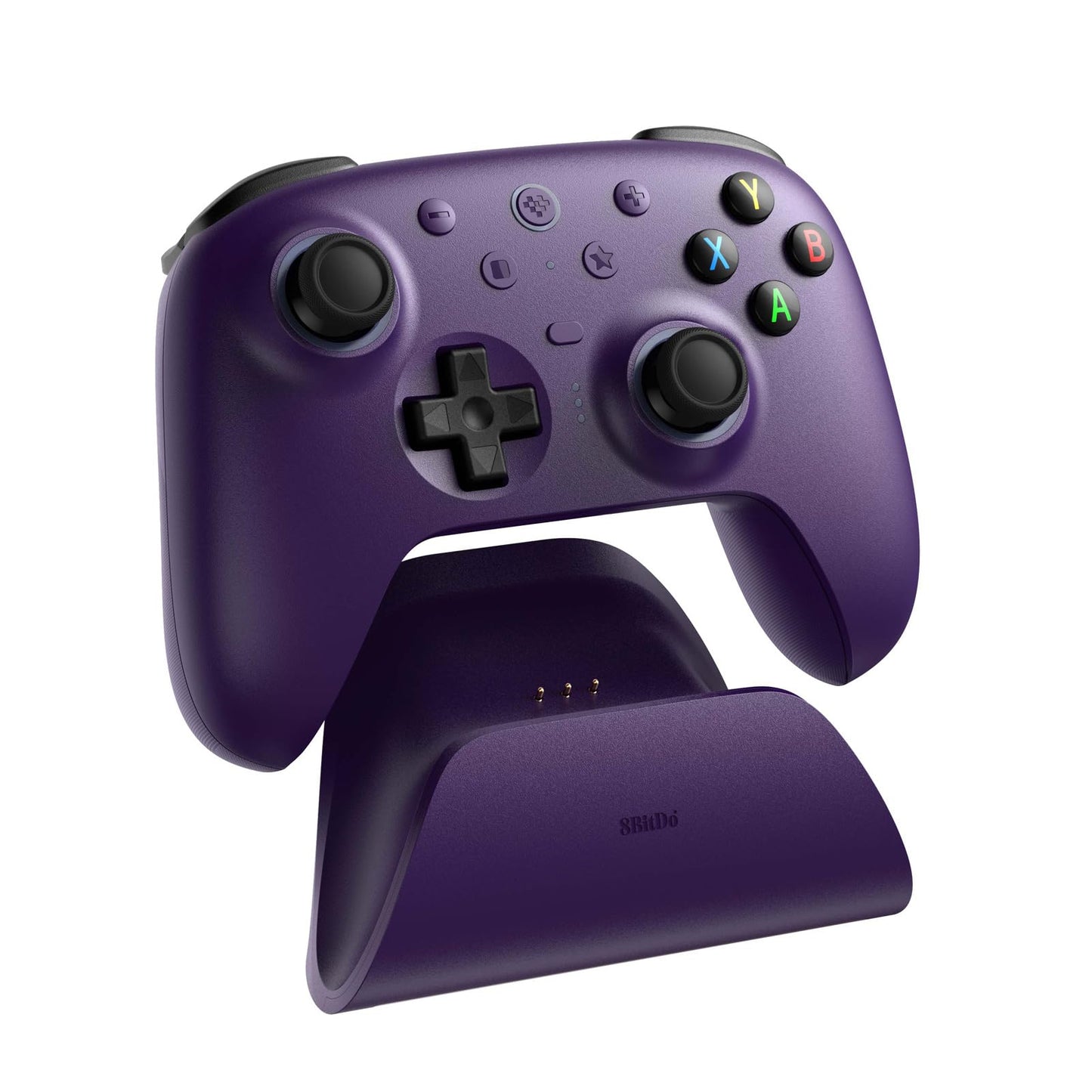 8BitDo Ultimate 2 Wireless Controller for Windows & Android, Gaming Controller with TMR Joysticks, Switchable Hall Effect/Tactile Triggers, RGB Fire Ring, 8Speed Wireless Tech, Purple