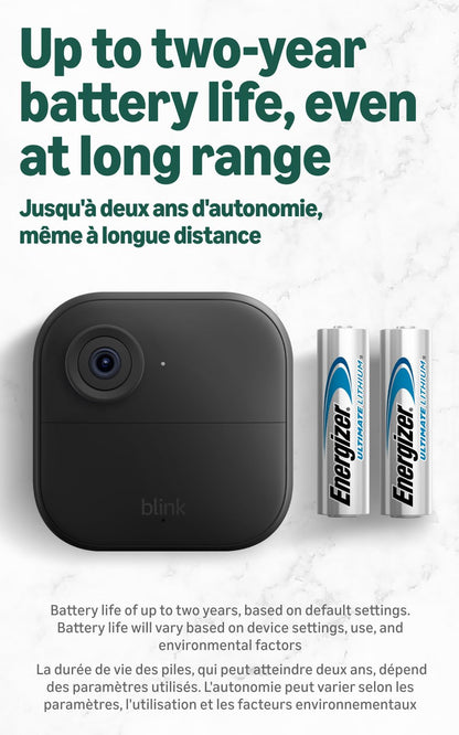 Blink Outdoor XR+ — Extended Range Wireless Outdoor 4 Camera with 10x security coverage powered by Blink's proprietary XR technology — 2 camera system