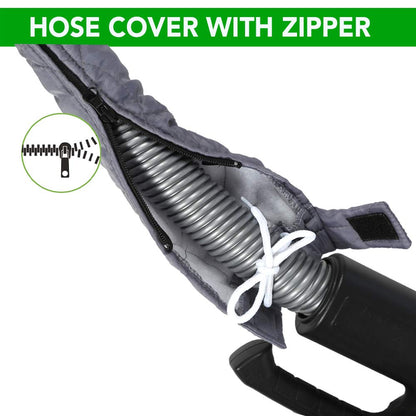 OVO Universal Padded Hose Cover, Fits All 30 to 32 ft Central Vacuum Hose, Machine Washable, Easy to Install with Zipper OVO