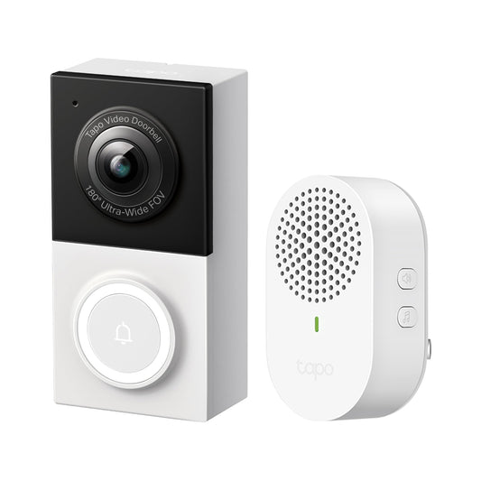 Tapo TP-Link Smart Video Doorbell Camera Wired, 2K 5MP, Color Night Vision, 180° Ultra-Wide FOV, 2-Way Audio, Free AI Detection, Cloud & SD Card Storage, Works w/Alexa & Google Home, D130 - Available at All In One Marketplace Canada
