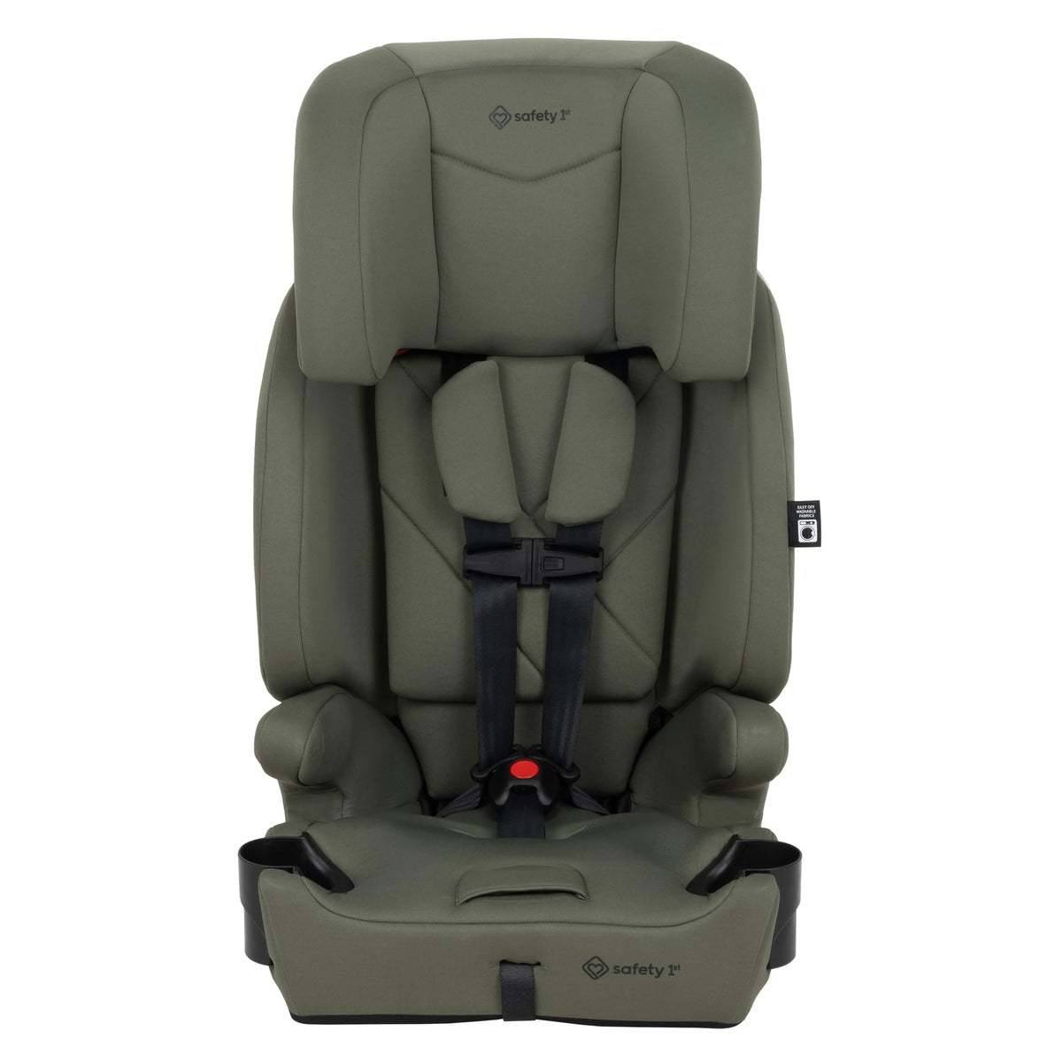 Safety 1st 3-in-1 Harness Booster Car Seat – 10-Position Adjustable Headrest, Fits 3 Across, Lightweight & Portable High-Back to Backless Booster with Cup Holders, Belt Guides & Certified Safety