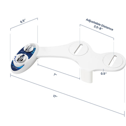 LUXE Bidet NEO 120 - Bidet Attachment for Toilet Seat, Blue