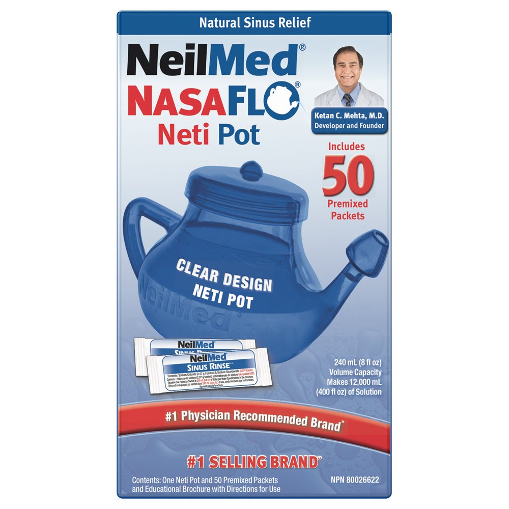 NeilMed Nasaflo Neti Pot, 50 Count (Packaging may vary)