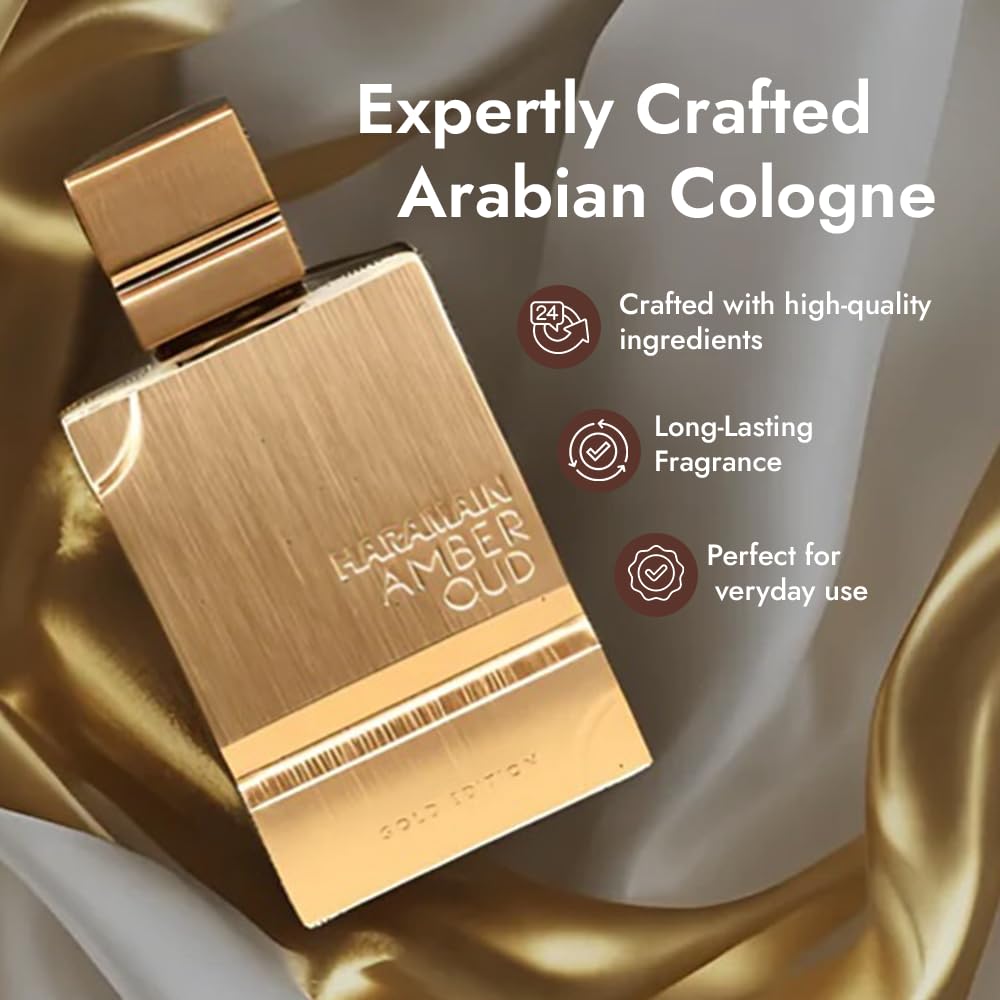 Al Haramain Amber Oud Gold Edition for Unisex Eau de Parfum Spray, 2.0 Ounce Al Haramain