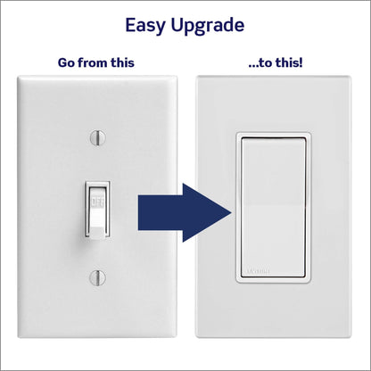 Leviton 10-Pack Lever Edge 15 Amp Single Pole Decora Switch, E5601-0MW, White Leviton