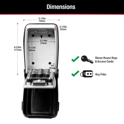 Master Lock 5423D Push Button Wall Mount Key Safe