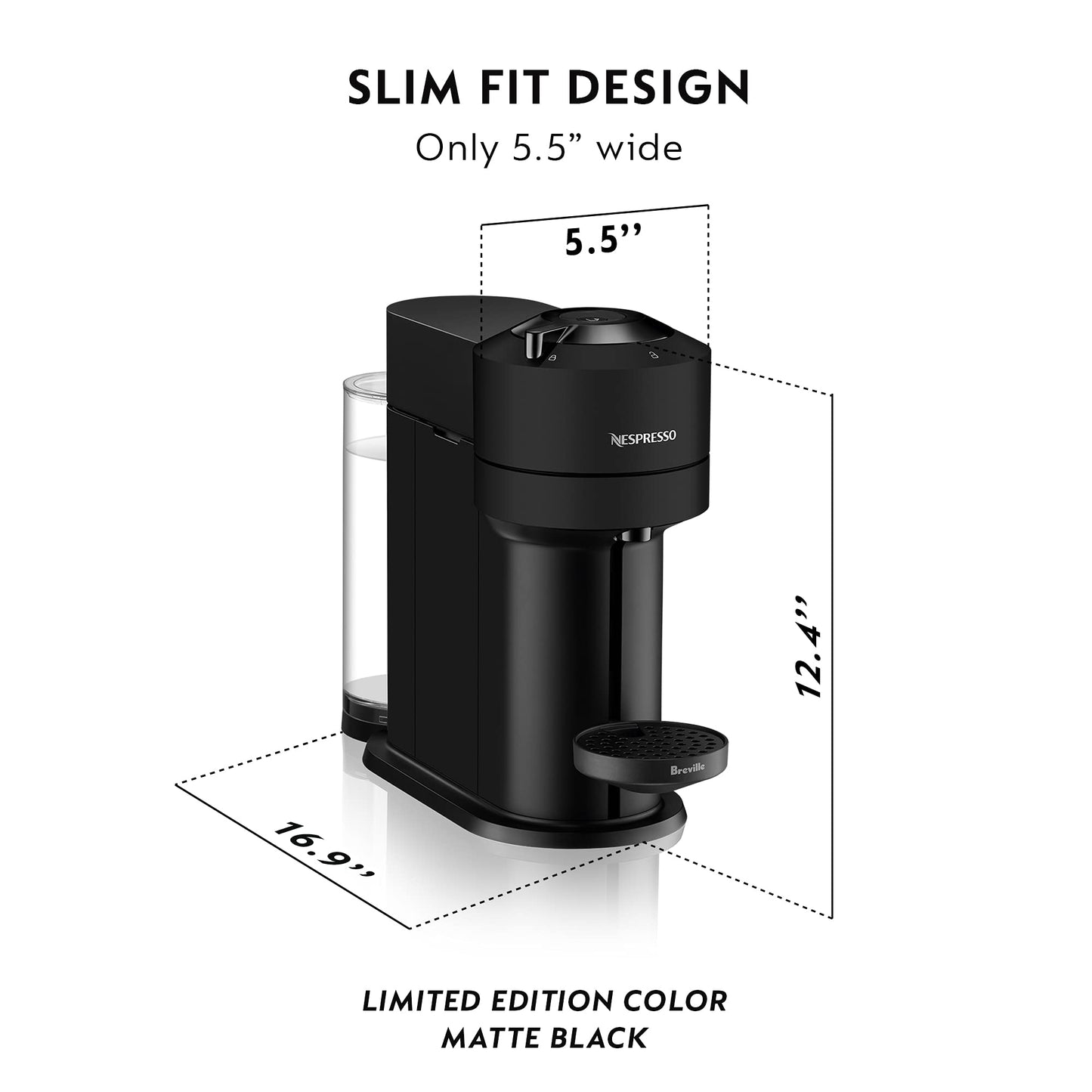 Nespresso Vertuo Next Pod Coffee & Espresso Machine Matte Black Nespresso
