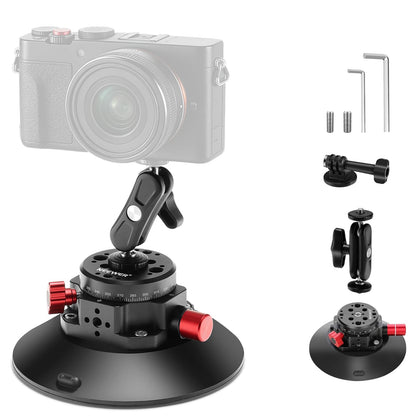 NEEWER 6"/15.2cm Camera Suction Cup Mount with Ball Head Magic Arm, Metal