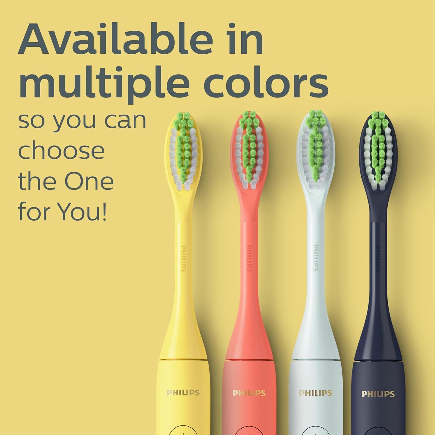 Philips One by Sonicare Battery Toothbrush, Brush Head Bundle, Mango, BD30001/AZ Philips Sonicare