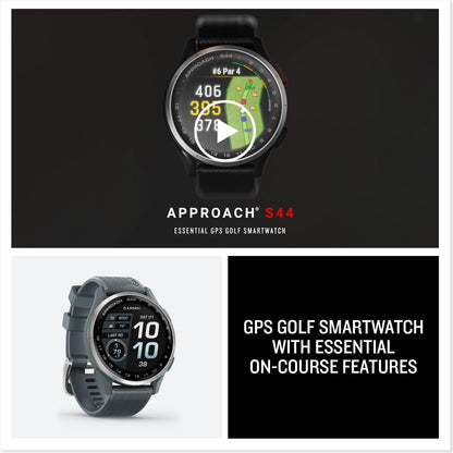 Garmin Approach S44, Essential Golf GPS Smartwatch, AMOLED Display, On-Course Features, Silver Aluminum Bezel with Twilight Silicone Band 🍁 All In One Marketplace Canada