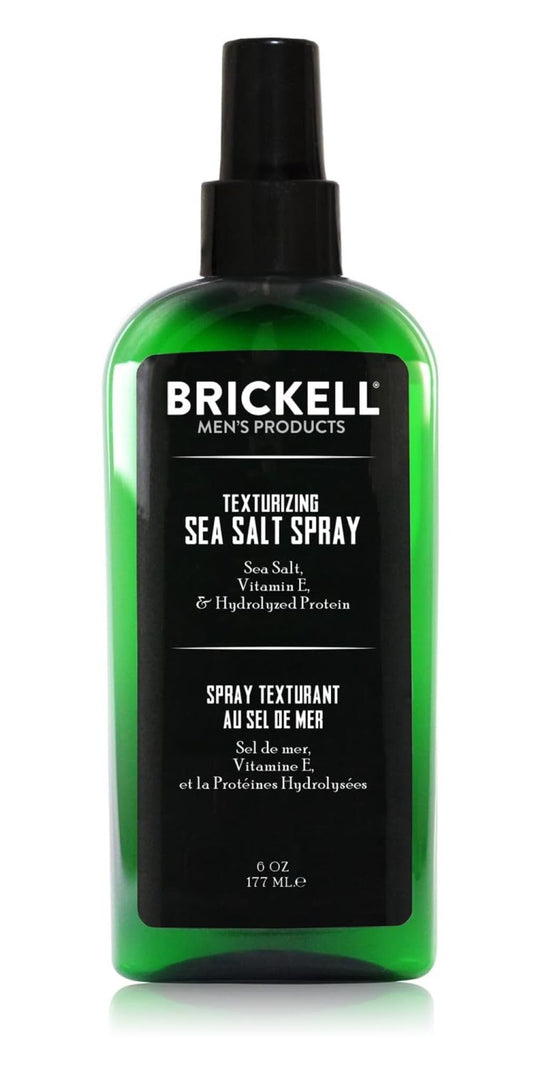 Brickell Men's Texturizing Sea Salt Spray for Men, Natural & Organic, Alcohol-Free, For a Beach or Surfer Hair Style, 177 mL - Available at All In One Marketplace Canada