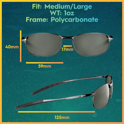 Flying Fisherman San Jose Polarized Sunglasses | Perfect for Driving, Fishing & Boating | 100% UV Protection | Gunmetal Frames/Smoke Lenses Flying Fisherman
