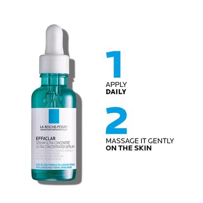 La Roche Posay Glycolic Acid Face Serum with Niacinamide & Salicylic Acid. Effaclar Ultra Concentrated Exfoliating Serum, Acne-Prone & Mature Skin, Recommended by Dermatologists, 30mL - Available at All In One Marketplace Canada