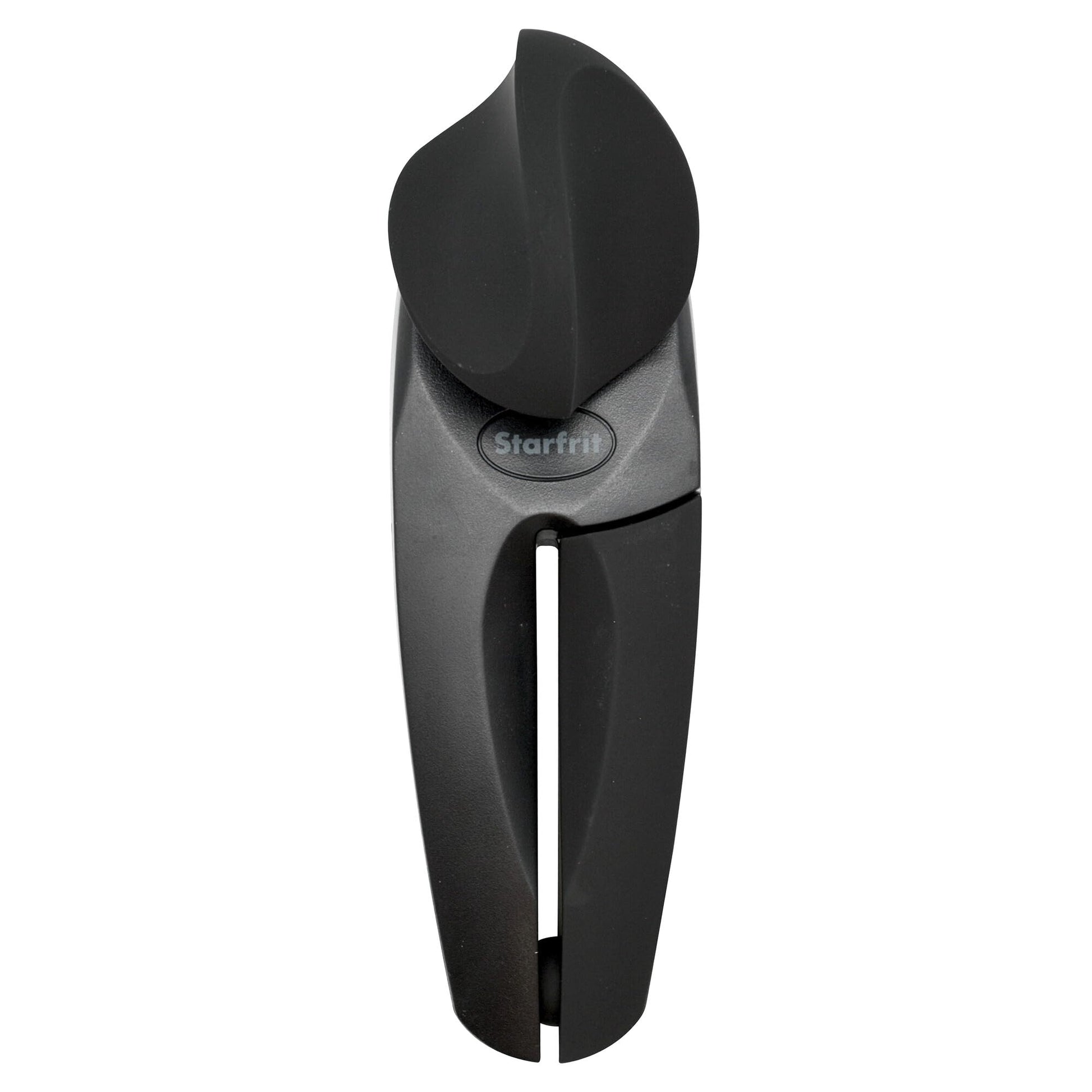 Starfrit MightiCan Can Opener, Safe Smooth-Cut Design, Holds Lid and Leaves No Sharp Edges, Comfort Grip Handle, Heavy-Duty Non-Slip Knob, 3-Year Warranty, Black