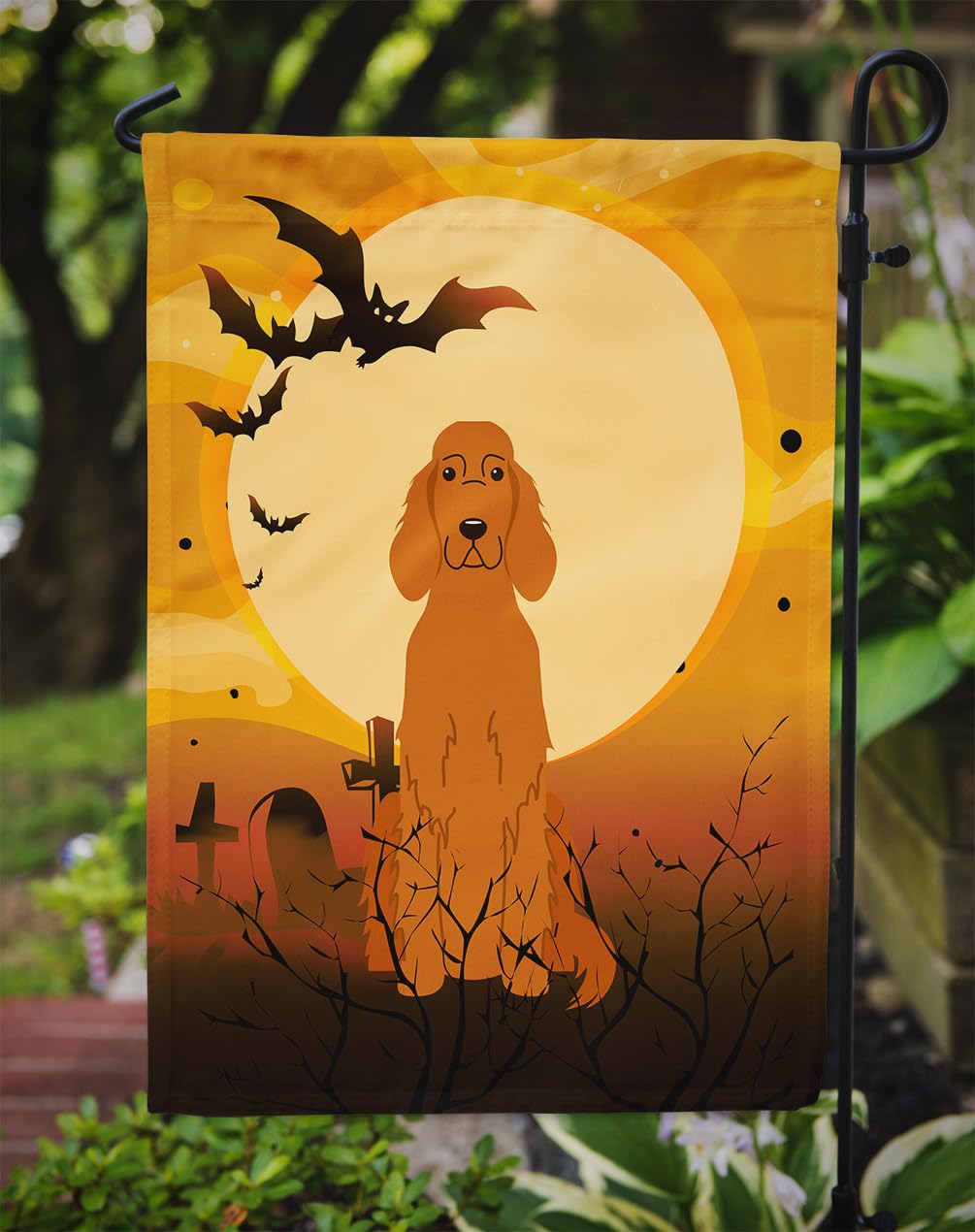 Drapeau de jardin Halloween Caroline's Treasures BB4330GF avec Setter irlandais, petite taille, multicolore