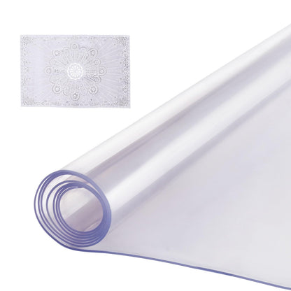 VEVOR Plastic Table Cover, 40 x 60 Inch 2.0 mm Thick Clear Table Protector, Rectangle PVC Desk Mat, Waterproof & Easy Cleaning Desk Pad Tablecloth, for Office Dresser Dining Room Table Night Stand VEVOR