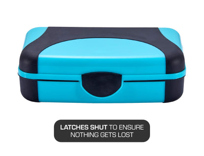 It's Academic Hard Pencil Case, Durable Plastic Pencil Box, Kid-Friendly Colors in Blue & Turquoise, 2-Pack