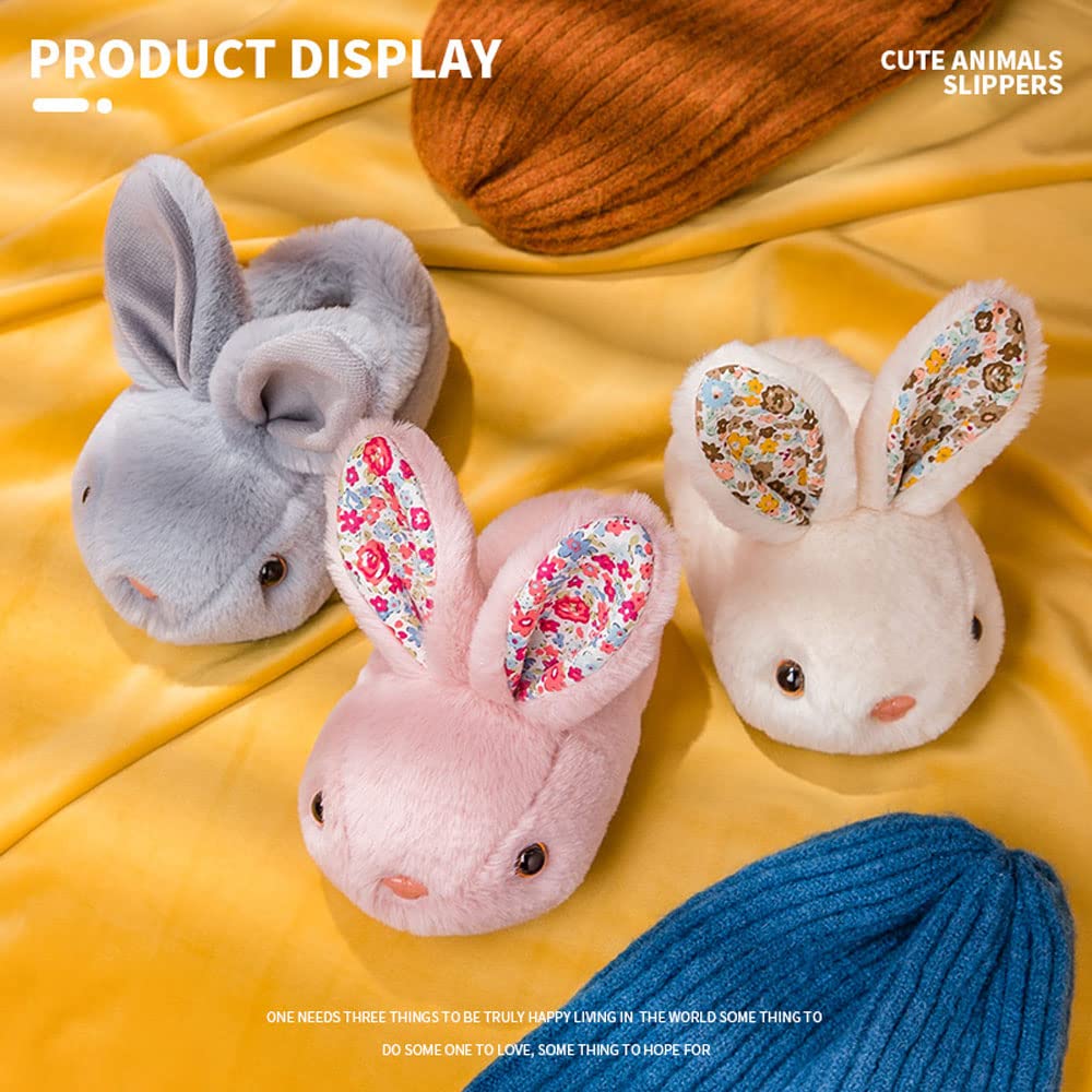Fadezar Toddler Slippers Girl Boy House Slipper Kids Rabbit Winter Slipper Warm Bunny Slippers Soft Plush Indoor Girls Boys Slipper Cover Heel Pink Pink 6.5-7.5 toddler CN 150 🍁 All In One Marketplace Canada