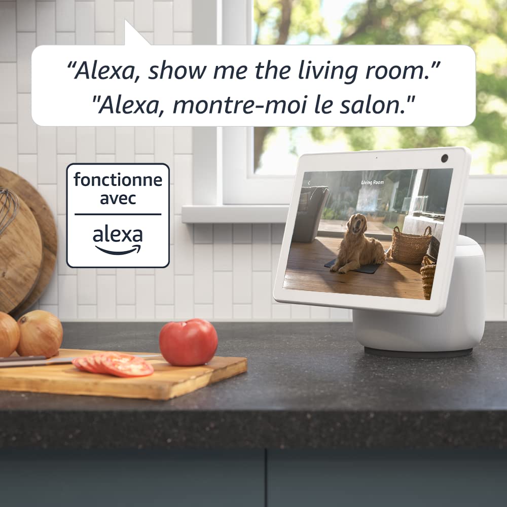 Blink Mini Pan-Tilt Camera (newest model), Rotating indoor plug-in smart security camera, two-way audio, HD video, motion detection, Works with Alexa (White)