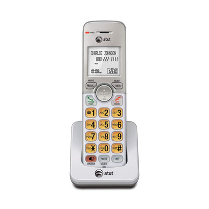 AT&T DECT 6.0 2 Cordless Phones with Caller ID, Handset Speakerphones, White and Grey