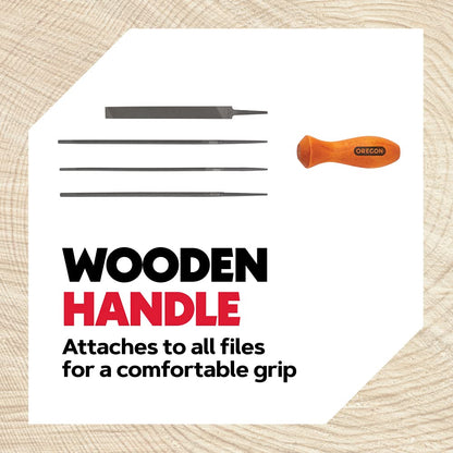 Oregon Universal Chainsaw Field Sharpening Kit - Includes 5/32-inch, 3/16-inch, and 7/32-inch Round Files, Flat File, Handle, Filing Guide, and Pouch Oregon