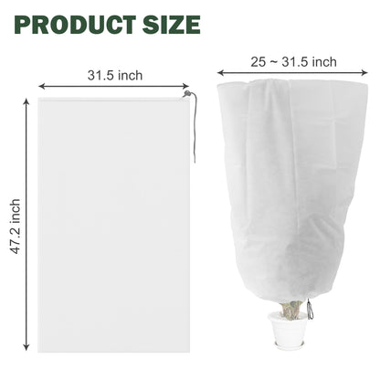 Alpurple 47" X 31.5" Winter Zipper Plant Covers - 6 Packs Warm Plant Protection Cover Bags, Frost Cloth Blanket Protecting Fruit Tree Potted Plants from Freezing Animals Eating 🍁 All In One Marketplace Canada