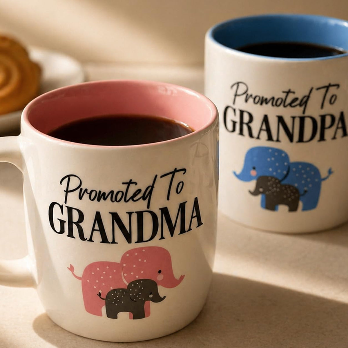 Triple Gifffted Promoted to Grandparents Coffee Mugs Gift Set,380ml Ceramic 🍁 All In One Marketplace Canada