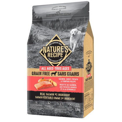 Nature's Recipe Grain Free Natural Dog Food Salmon, Sweet Potato & Pumpkin Recipe 5.4 kg (Pack of 1) 🍁 All In One Marketplace Canada