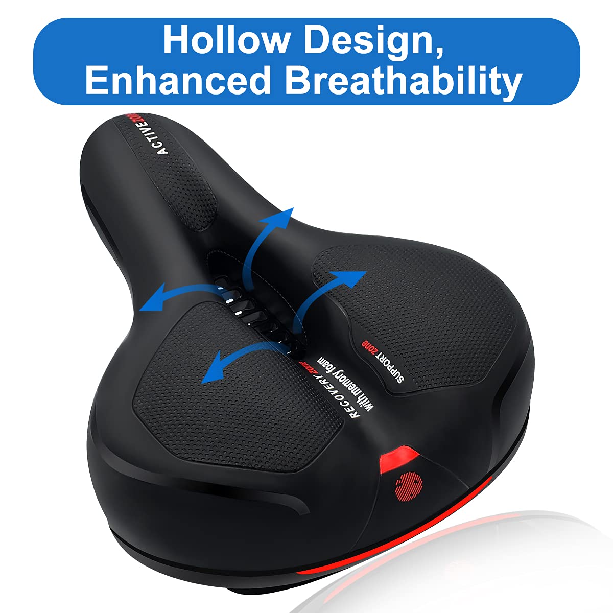 Roryimke Comfortable Bike Seat Replacement Bike Saddle Dual Shock Absorbing Ball Anti-Slip Bicycle Saddle Waterproof Bicycle Seat for Men Women Universal Fit for Exercise Indoor Mountain Road Bikes