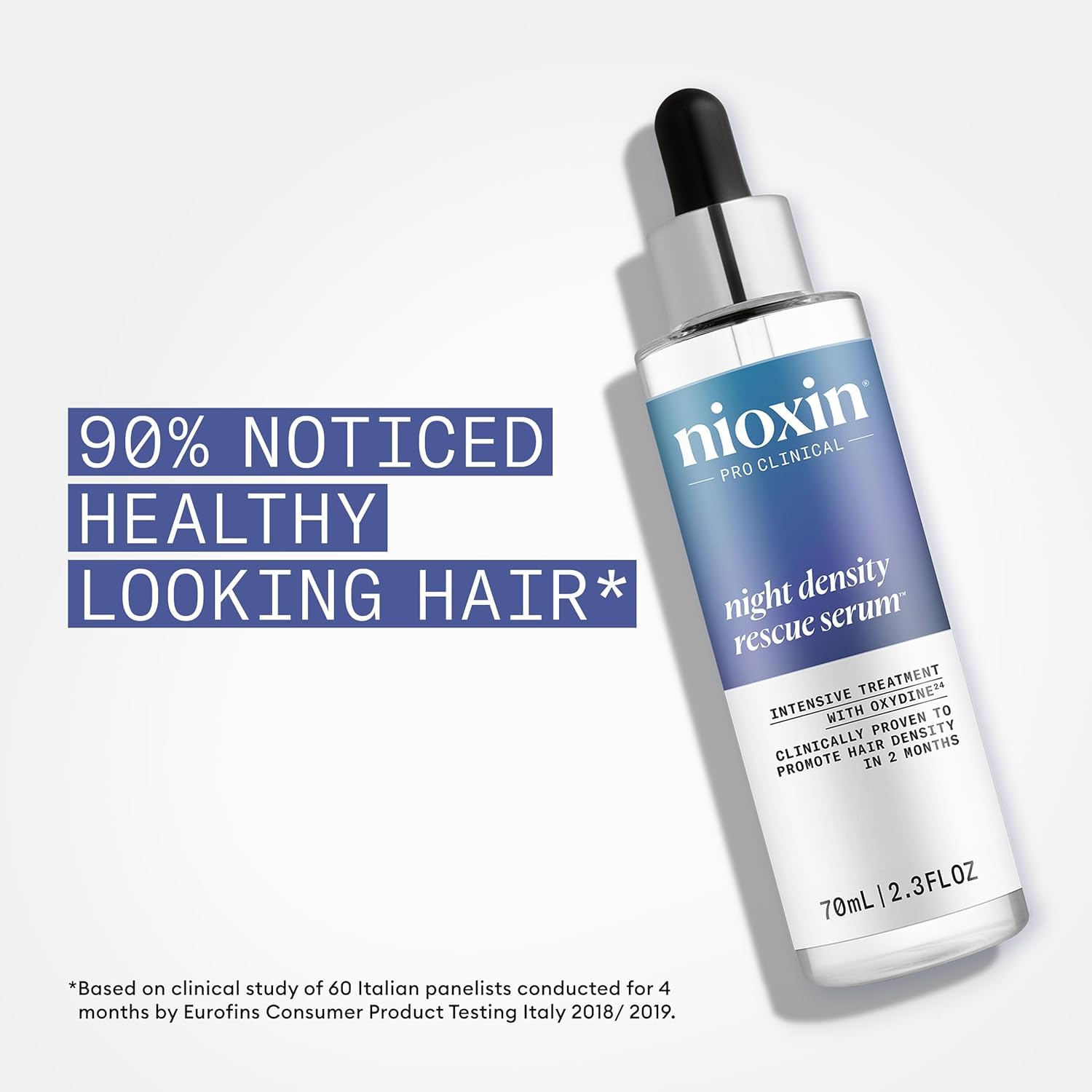 Nioxin Night Density Rescue Serum | Overnight Hair Thickening Serum | Protects Against Hair Breakage | Intensive Treatment with Oxydine | 2.4 Fl oz | 70 ml NIOXIN