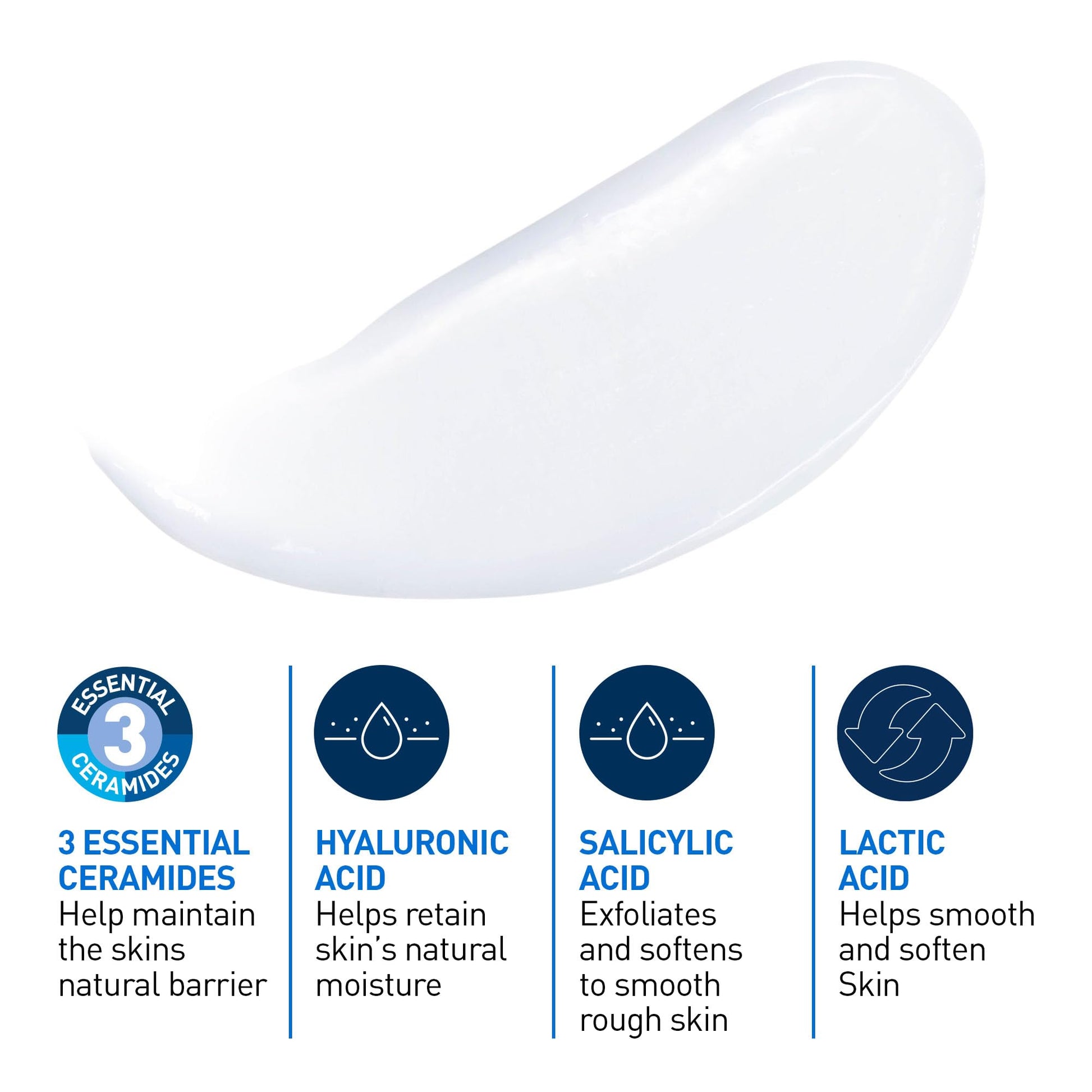 CeraVe Salicylic Acid Cream, Renewing SA Body Cream for Very Dry, Rough & Bumpy Skin, Psoriasis, Keratosis Pilaris, Itching & Flaking. With Lactic Acid, Hyaluronic Acid, Fragrance Free, 340g
