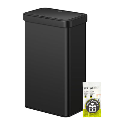 EKO Nova Sensor Trash Can, 21 Gallon/80 Liter Stainless Steel Rectangular Touchless Motion Sensor Trash Can, Matte Black 🍁 All In One Marketplace Canada