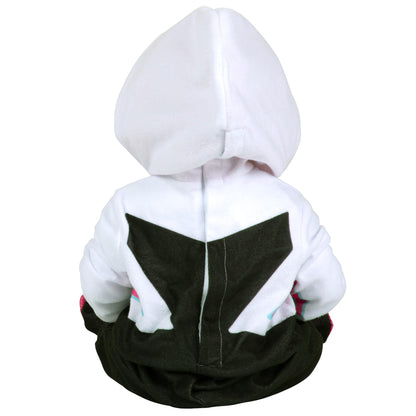 Costume d'Halloween officiel Marvel Spider-Gwen de luxe pour bébé - Tissu Minky premium et chaussons antidérapants (6-12 mois)