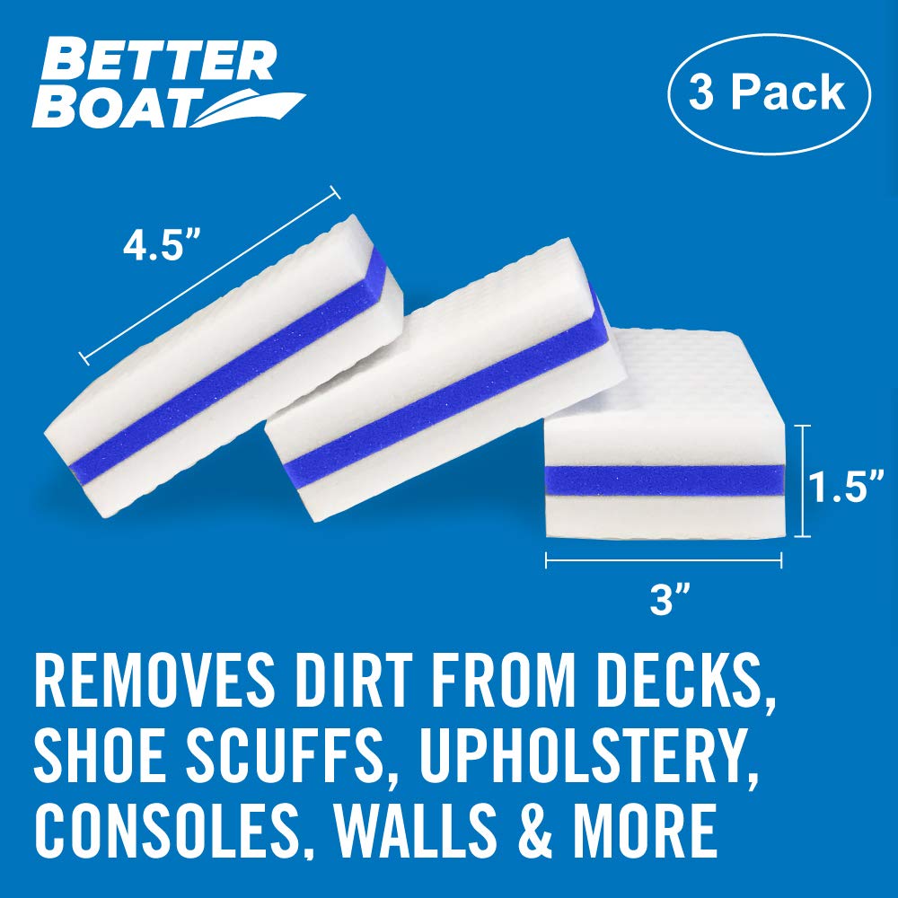 3PK Premium Boat Scuff Erasers, Boating Accessories for Cleaning, Gift for Pontoon, Fishing, Jon Boats, Decks, Vinyl and Hull Cleaner, Gadgets for Men and Women - Available at All In One Marketplace Canada