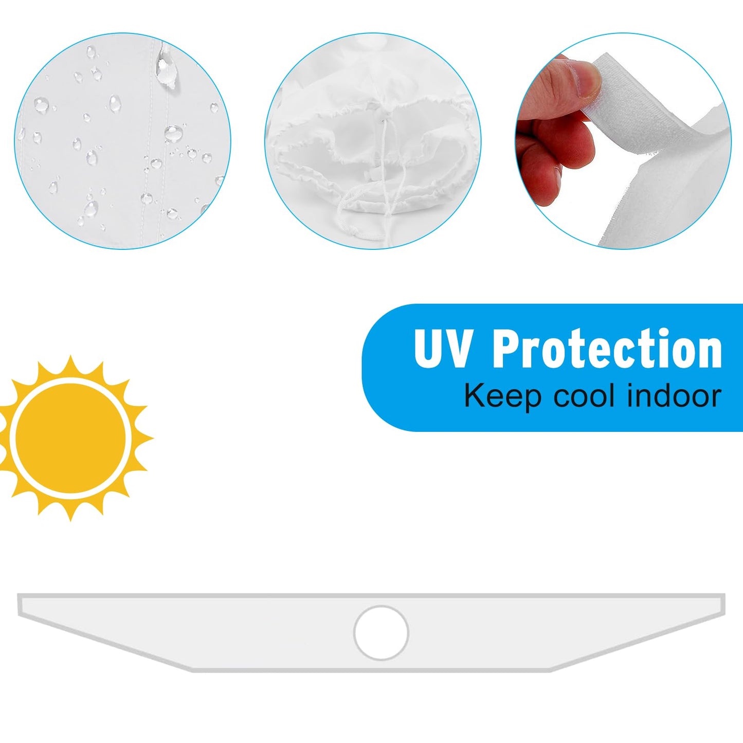 Adjustable Window Seal for Portable Air Conditioner, AC Heat Insulated Window Seal Easy to Install Universal Sealing Cloth for Window -3M