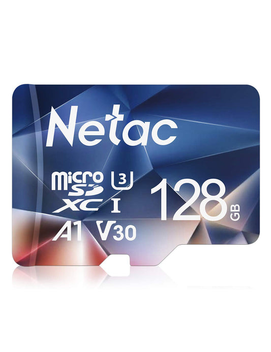 Netac 128GB Micro SD Card Micro Mini SD Card SDXC UHS-I Flash Memory Card, High Speed TF Card up to 100MB/s - Full HD Video Recording U3, Class10, V30, A1, 667X, eXFAT
