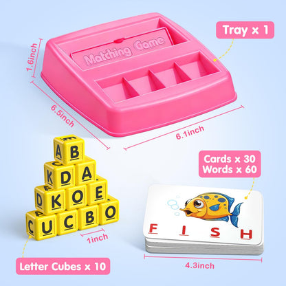 HahaGift Educational Toys for 2-5 Year Old Girl Gifts, Matching Letter Learning Games Activities, Christmas Birthday Gift for Toddler Kids Age 2 3 4 5 Year Olds Girls 🍁 All In One Marketplace Canada