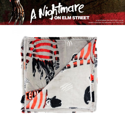 Couverture Franco Collectibles A Nightmare on Elm Street, jeté d'Halloween, literie en peluche super douce et confortable, 50" x 70", (produit sous licence officielle)