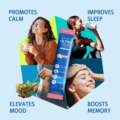 UltraCalm Cortisol Super Drink Packets, Sugar-Free, with Vitamin D, Raspberry Lemonade Electrolytes Powder Packets, 30 Sticks