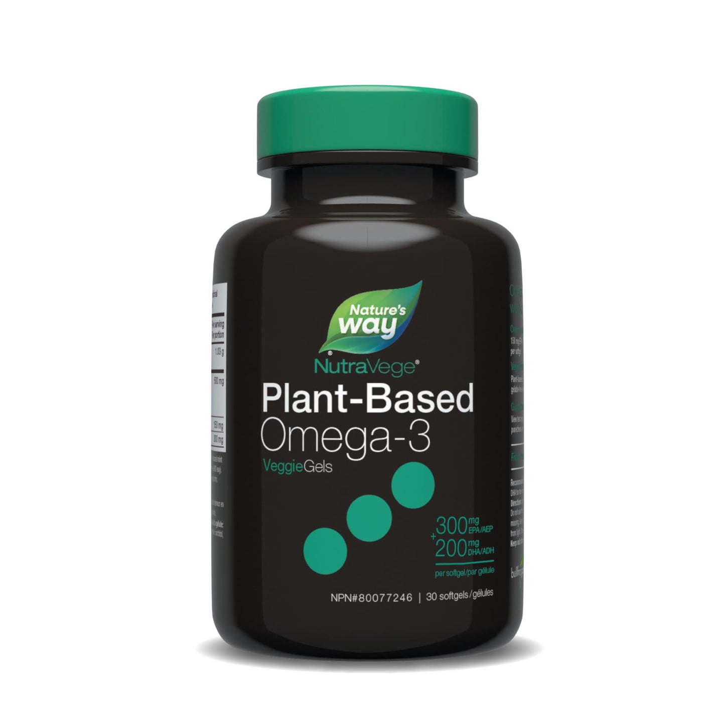 Nature’s Way NutraVege Plant-Based Omega-3 – 300mg EPA + 200mg DHA – Supports Heart, Brain & Eye Health – Plant Based – 30 Softgels Nature's Way