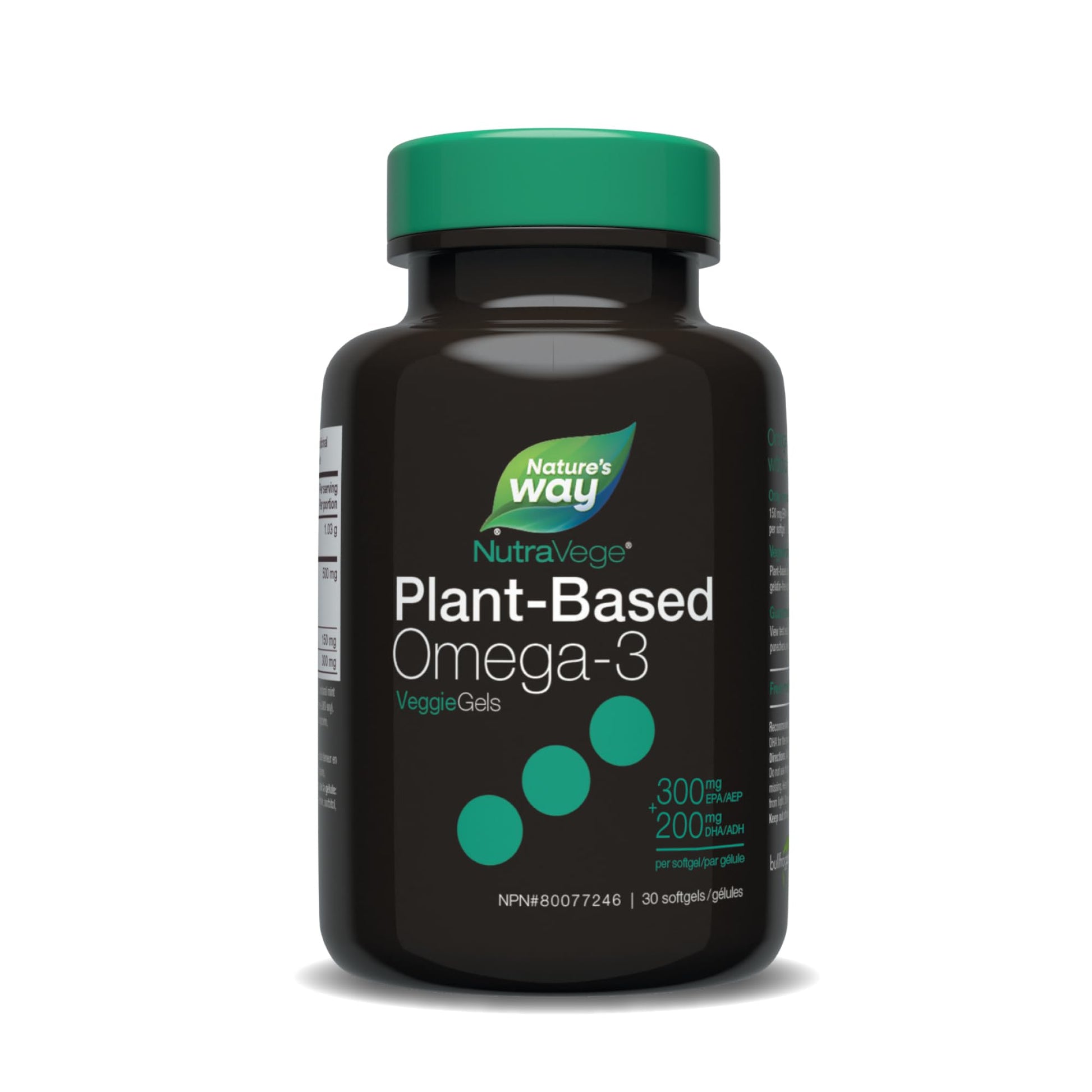 Nature’s Way NutraVege Plant-Based Omega-3 – 300mg EPA + 200mg DHA – Supports Heart, Brain & Eye Health – Plant Based – 30 Softgels Nature's Way