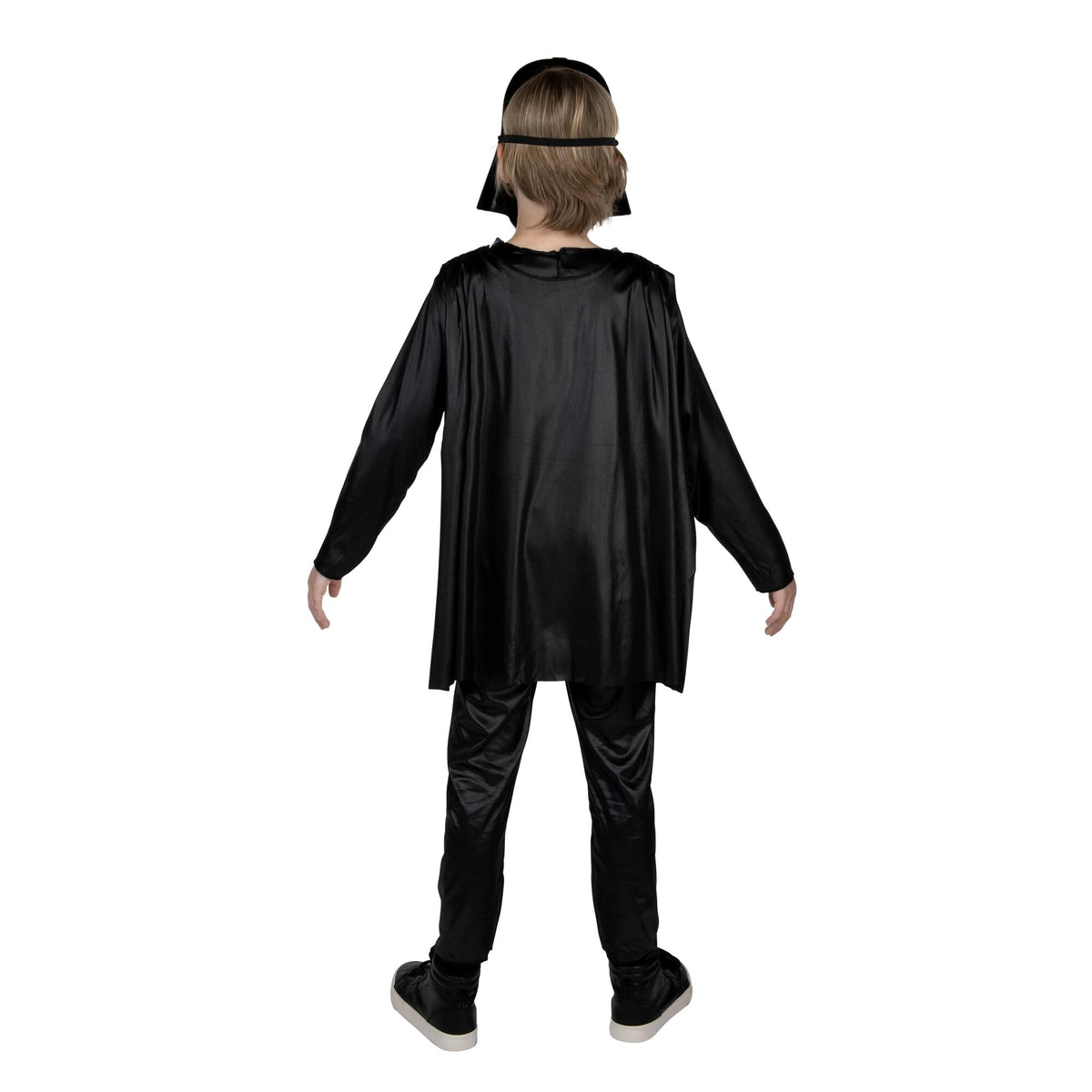 Star Wars Darth Vader Official Youth Halloween Costume - Printed Jumpsuit with Cape and Plastic Mask (S) Black