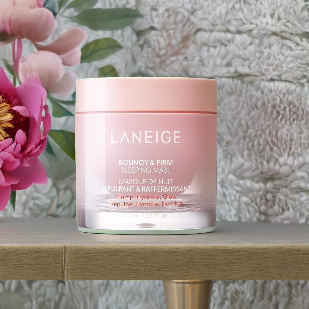 LANEIGE Bouncy and Firm Sleeping Mask: Revitalize, Smooth, Peony & Collagen Complex, Barrier-Boosting Hydration - Available at All In One Marketplace Canada