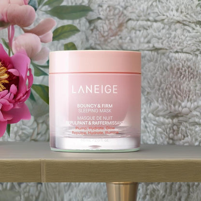 LANEIGE Bouncy and Firm Sleeping Mask: Revitalize, Smooth, Peony & Collagen Complex, Barrier-Boosting Hydration - Available at All In One Marketplace Canada