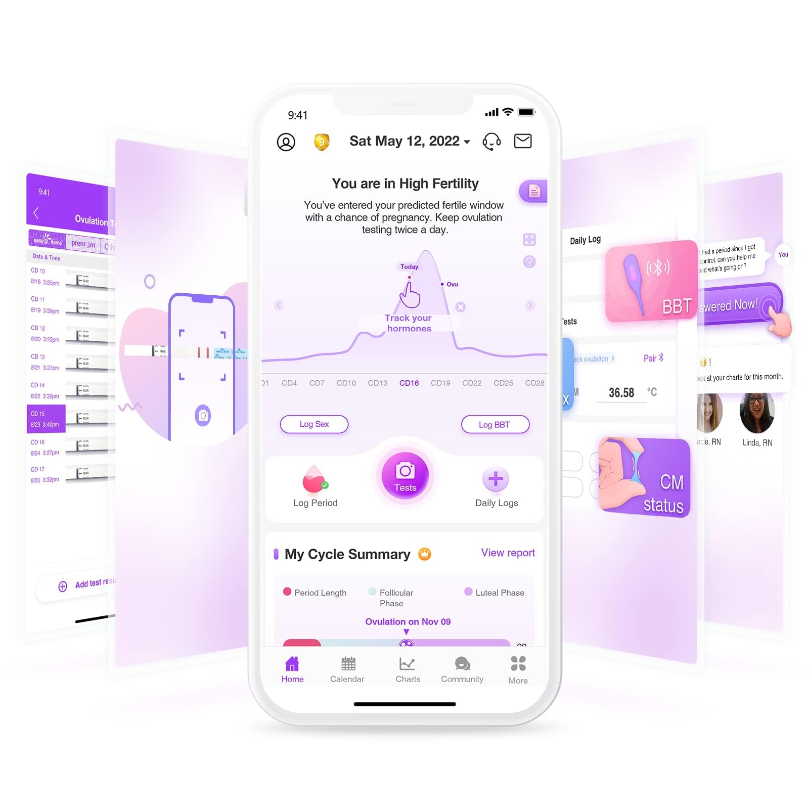 Easy@Home Ovulation Test Strips: 50 Counts LH Test for Women - at Home Surge Detection | Bulk Fertility Predictor Kits (Blue) - Available at All In One Marketplace Canada